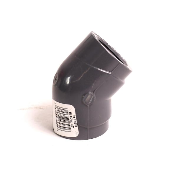 Thrifco Plumbing 3/4 Inch Threaded x Threaded PVC 45 Elbow SCH 80 8214036 - main